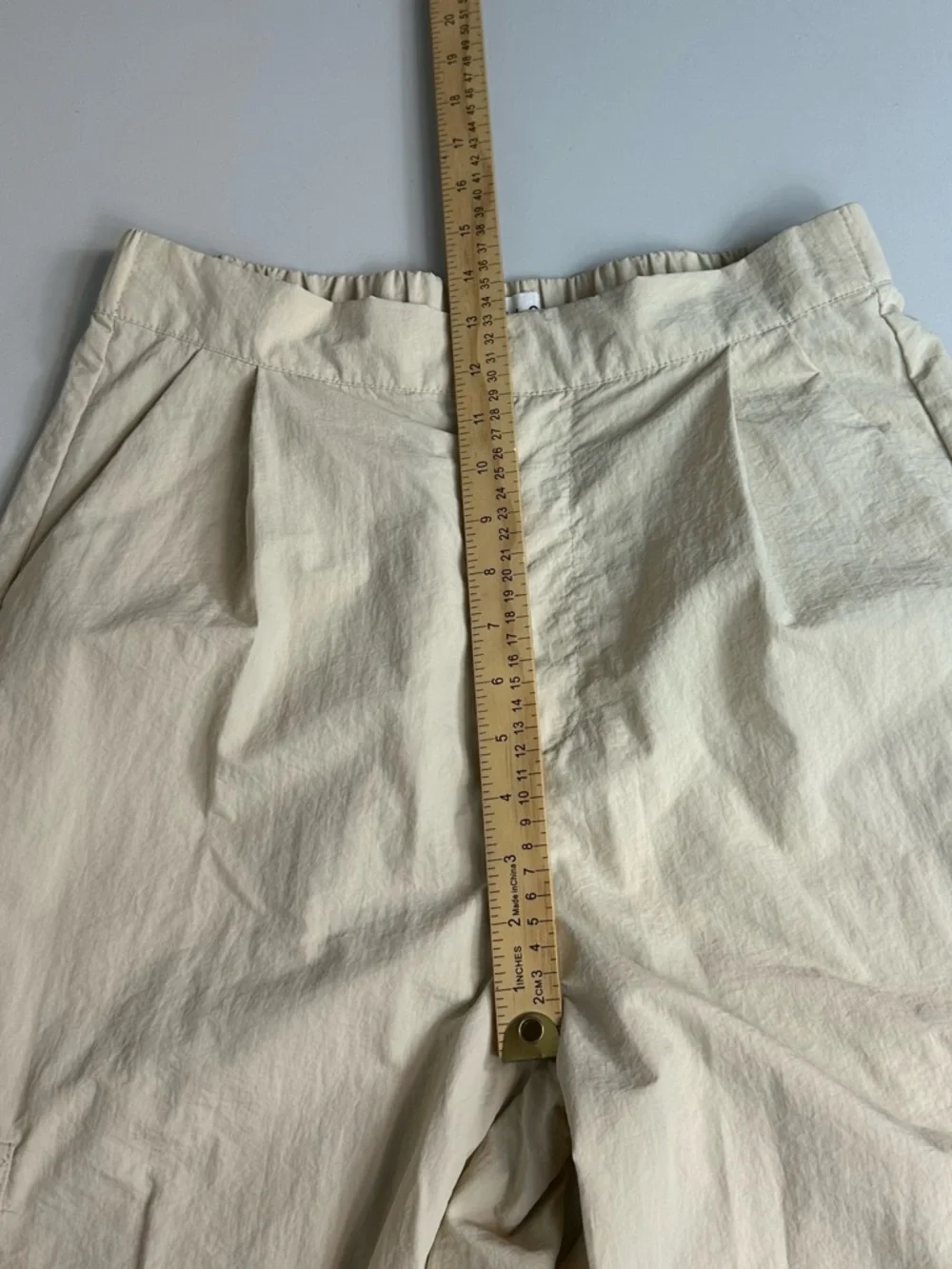 Wilo The Label Anthropologie Wide Leg Parachute Fly Cargo Pants Tan Size Small